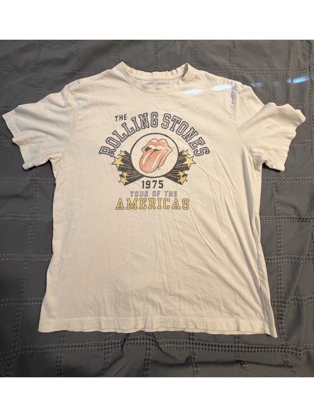 American Eagle Rolling Stones 1975 Tour of the Americas Graphic T-Shirt Large